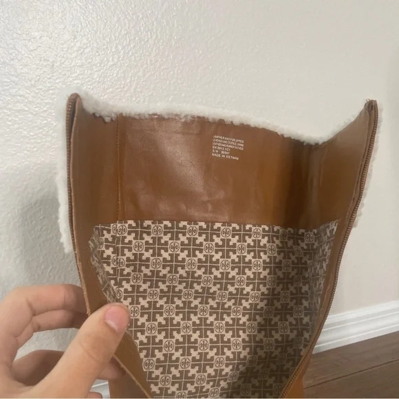 Tory Burch boots Shearling Leather Everly boots tall knee high boots luxury boot - Picture 12 of 16